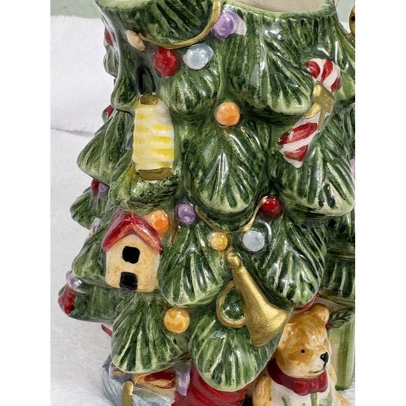 Spode Christmas Tree Handpainted Ceramic Creamer 4.5" Tall - Picture 9 of 14